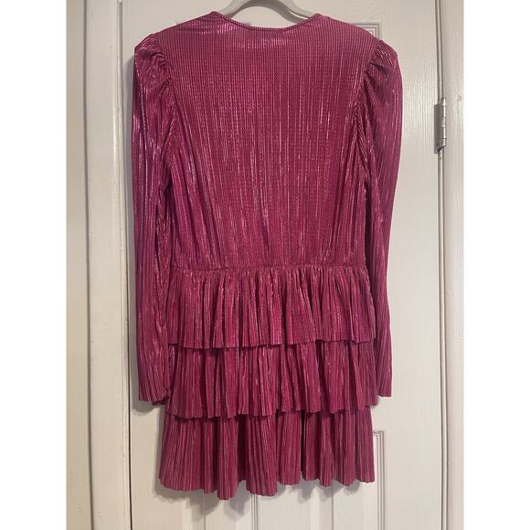 NWT Sabina Musayev x REVOLVE Hermione Mini Dress Very Berry L - Picture 4 of 6